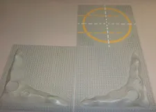 VINTAGE  LEGO SPACE LANDING PAD BASE PLATE AND 2 RAISED MOON CRATER