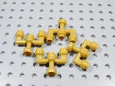 LEGO Lot of 4 Pearl Gold Candelabra Accessory Minifig BS