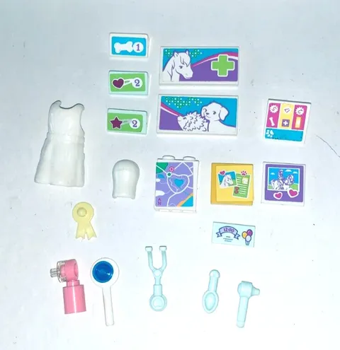 Lego Friends Lot Vet Clinic Pieces Tools Signs 3188 41125