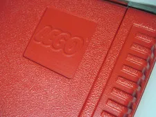 Vintage   Red  Lego  Case  13" x 15"      Close and Locks.