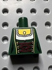 LEGO 973pb1495 Pretzel Girl Torso Laced Corset White Blouse Gold Pendant col165