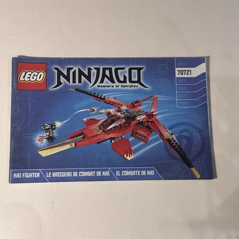 LEGO NINJAGO Masters of Spinjitzu 70721 Kai Fighter INSTRUCTIONS ONLY