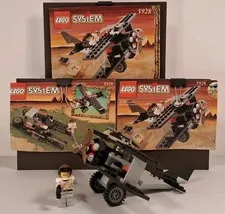 Lego Adventurers Desert 5928 Bi-Wing Baron Set (1998): 100% Comp w/Inst/Box Part