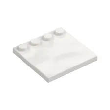 LEGO 4x White Tile, Modified 4 x 4 with Studs on Edge inv.596