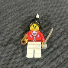 Lego Imperial Armada Minifigure Red Captain White Plume Pirates 6280 6204 pi016