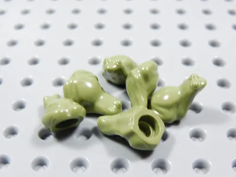 LEGO Lot of 6 Olive Green Tree Frogs Frog Animal Minifig BQ