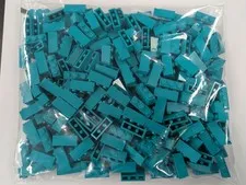 Lego x250 New Dark Turquoise Brick 1 x 3 # 3622 MOC Bulk Parts Lot
