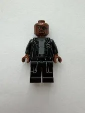 Lego Nick Fury Minifigure sh0585b 76216 Iron Man Marvel Avengers 