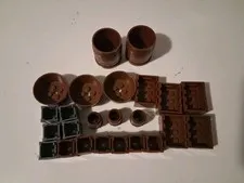 LEGO Brown Black Barrels Crates Assorted Bulk Lot Various Colors