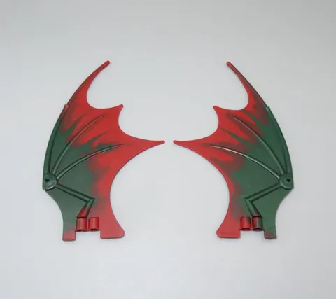 LEGO 2 Vikings Dragon wing dark green and red minifigures 7019