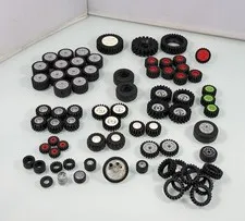 74pc Lot LEGO Assorted Size & Color Wheel Lot - Tires & Rims Genuine Lego Pieces