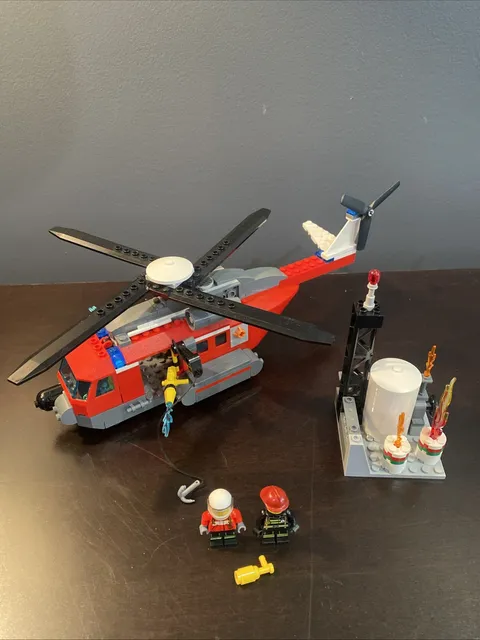 LEGO City: Fire Helicopter (60010) - 100% Complete W/ Manual & Minifigs