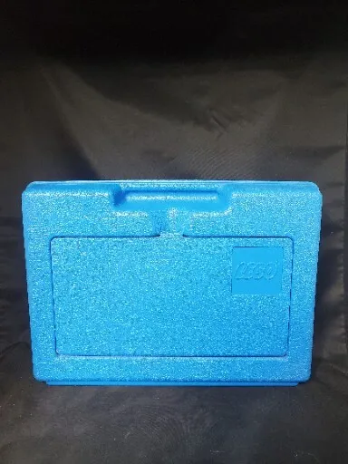 Vintage 1983 Blue LEGO Plastic Storage Box Bin Container Carrying Case 13"x9"x3"