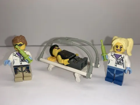 Mini Figurines Set LEGO Brand and Gurney Nurse Doctor with Accessories