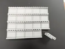 LEGO Light Gray Panel 1 x 4 x 3 [20 Pieces] ID 60581