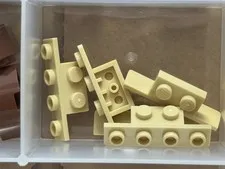 LEGO Parts - Tan Bracket 1 x 2 - 1 x 4 - No 28802 - QTY 5