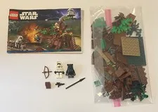 Lego 7956 Star Wars Ewok Attack with Instructions missing Logray 2011