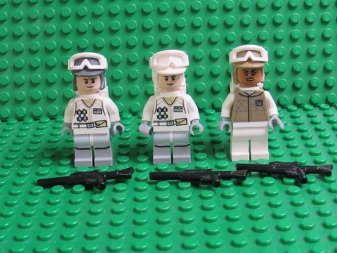 Lot LEGO Star Wars Minifigures Hoth Rebel Trooper White Tan Uniform 75098 WH54