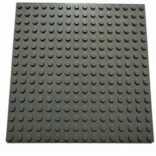 LEGO 16 X 16 5”x5” DARK GRAY #91405 BASEPLATE W/ UNDERSIDE RIBS PREOWNED GREAT!