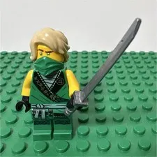 LEGO NINJAGO Lloyd Minifigure, w/ Gray Sword, Text On The Robe Misprint, 2020