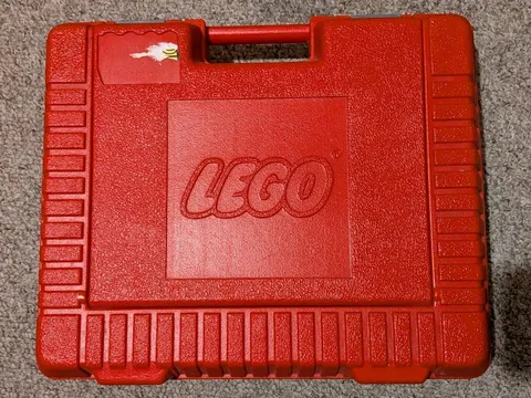 Vintage 80s Lego Red Hard Plastic Storage Travel Carrying Case Box 1985 USA 14"