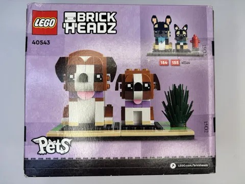 LEGO BrickHeadz Pets 40543 St. Bernard & Puppy NEW SEALED Retired 236pc
