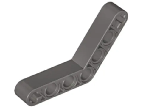 Lego Dark Gray TECHNIC Liftarm Modified Bent Thick 1 x 7 (4 - 4) Part 32348 T1