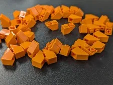 Lego 50x New Orange Slope, Inverted 45 2 x 1 # 3665 Lot Bulk MOC