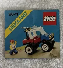 Lego 6641 Legoland 1987 4 Wheel Instructions Manual Free Shipping