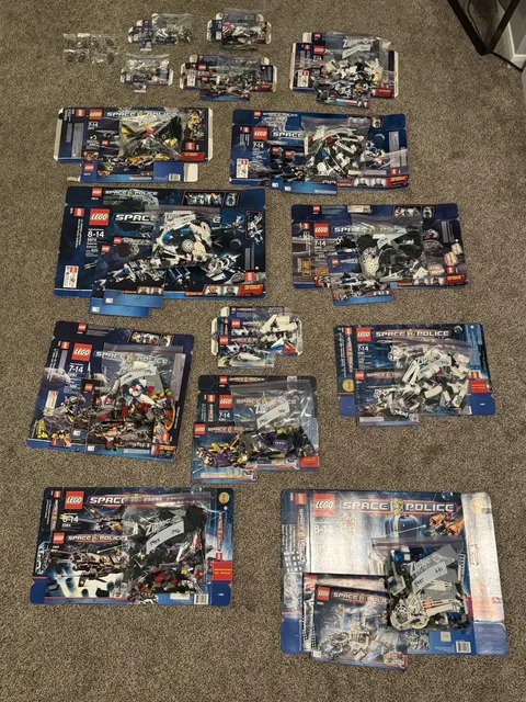 Lot of 15 Used LEGO Space Police III Sets, 2009-2010