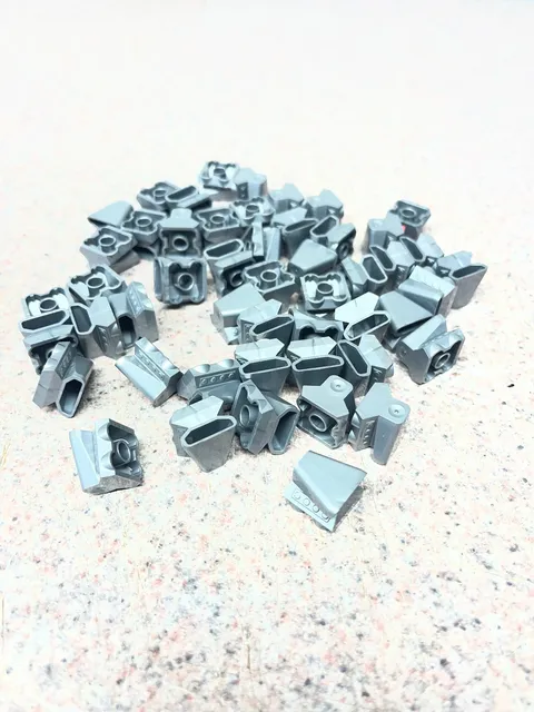 Lot Of 50 NEW Lego 50943 Vehicle Engine Air Scoop Top 2x2 Flat Silver Car Truck
