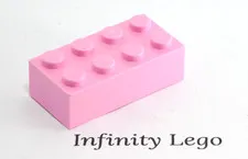 20 LEGO Bright Pink Brick  2 x 4 (3001) - 20 Pieces