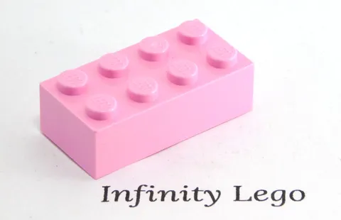 20 LEGO Bright Pink Brick  2 x 4 (3001) - 20 Pieces