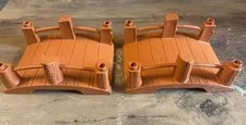 Lego Duplo Item Brown Bridge (Wooden Look) Lot Of 2