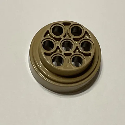LEGO Wheel 31mm D. x 15mm Technic with 7 Pin Holes 60208 - Dark Tan x1
