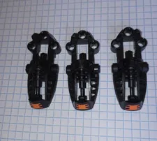 3 Bionicle Lego Part 47298pb01 decorated Foot Feet Black Toa Metru stickered
