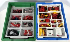 Lego Fischertechnik large lot bins Discover-E kits robotics manuals parts