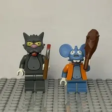 LEGO Simpsons Series 1 Itchy & Scratchy Minifigure Bundle 71005 Genuine Complete