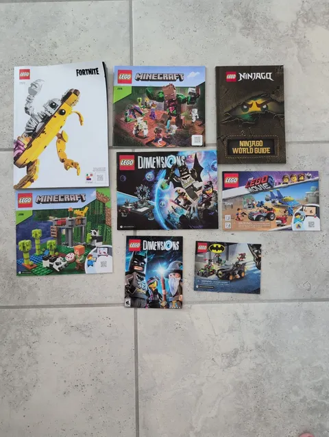 Lego Fortnite, Minecraft, Dimensions, Lego Movie INSTRUCTIONS ONLY Ninjago BOOK