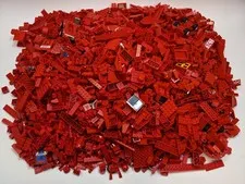 12 lbs Red LEGO Bulk Lot Genuine Cleaned Sanitized Bricks Plates Mixed Parts