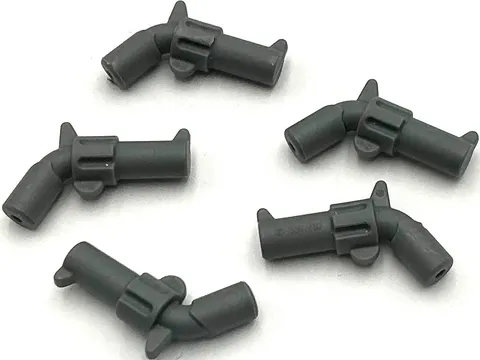 Lego 5 New Dark Bluish Gray Minifigure Weapon Guns Pistol Revolver Parts