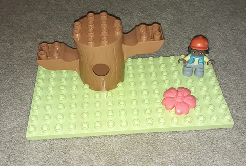 Lego Duplo Building Blocks Green 8x16 Plate Tree Flower Construction Figure Lot