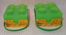 2023 Lego 4 Stud Storage Box With Handle Translucent Green 40240008 Lot of 2