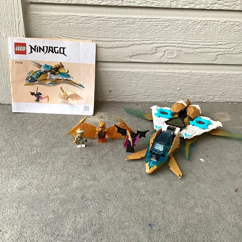 LEGO NINJAGO 71770 Zane's Golden Dragon Jet Complete Set 258pcs No Box