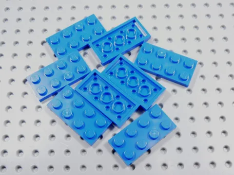 LEGO Lot of 8 Blue 2x4 Plates BM