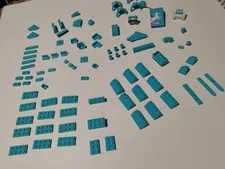 LEGO Blocks Blue Assorted Pieces QTY 98 Pieces 