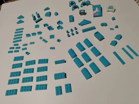 LEGO Blocks Blue Assorted Pieces QTY 98 Pieces 