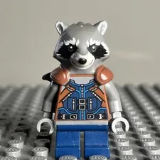LEGO Rocket Raccoon Minifigure sh0384 Super Heroes Guardians Galaxy 76079 2D