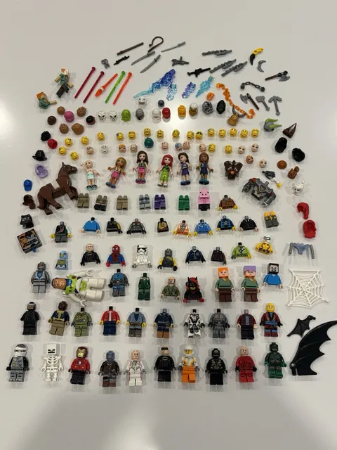 Lego Minifigures and Accessories Random Huge Lot used DC Marvel Star Wars
