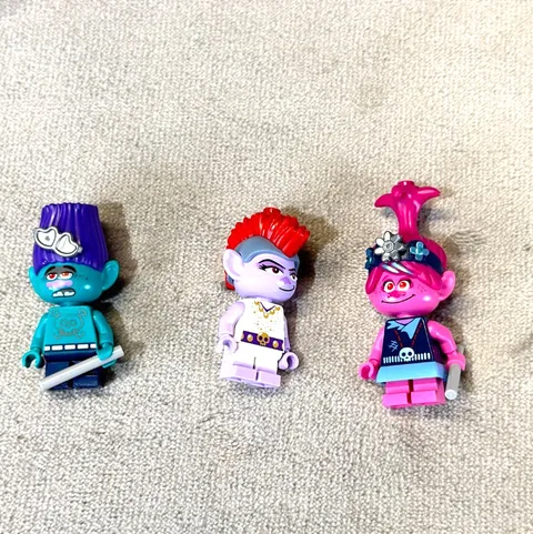 LEGO Trolls World Tour Minifigure Lot 3 Figs Queen Barb Branch Poppy Rocker